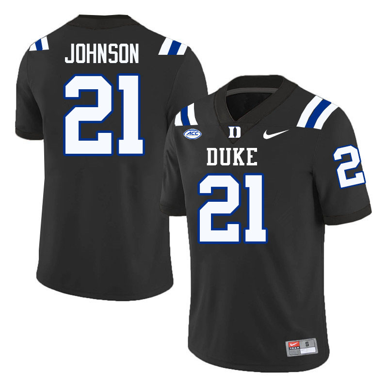 Duke Blue Devils #21 Qeanu Johnson College Football Jersey Stitched-Black
